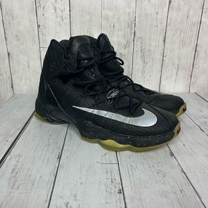 Mens Boys Nike Lebron James 13 Elite Black High Top Basketball Shoes Size 11